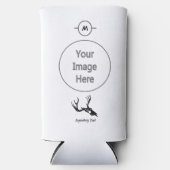 伝説的な最高のパパバイパーブラックバックスカル スリム缶クーラー (正面)