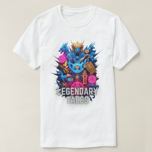 伝説的な物語 – ネオンミトス Tシャツ (デザイン正面)