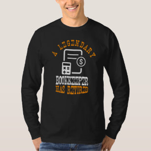 伝説的な簿記係に退職者が退職したあおもしろいる Tシャツ
