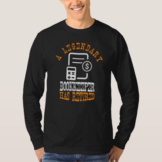伝説的な簿記係に退職者が退職したあおもしろいる Tシャツ (正面)
