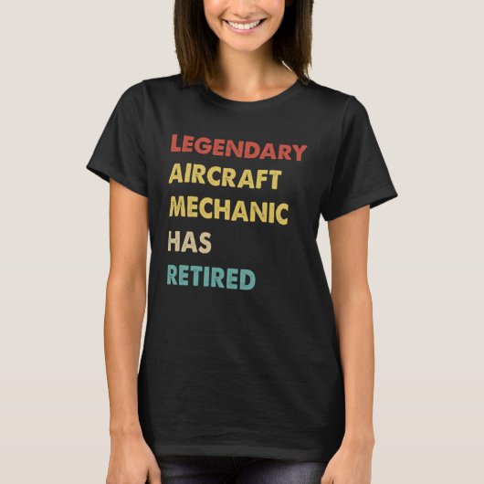 伝説的な航空機整備士退職したが Tシャツ (正面)