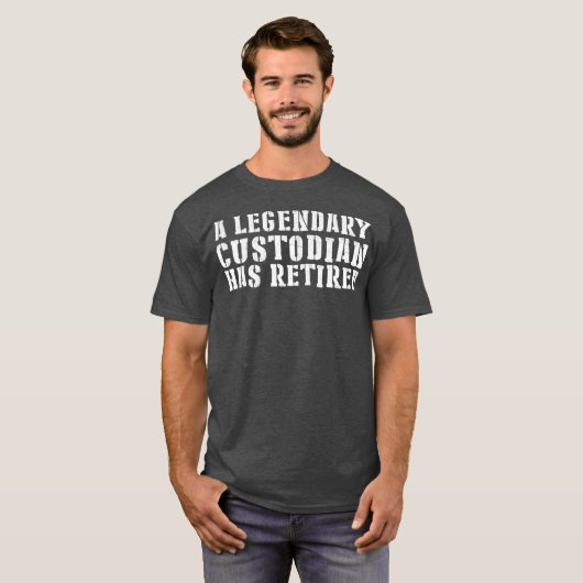 伝説的な退職した保管者デザインギフトユニーク Tシャツ (正面フル)
