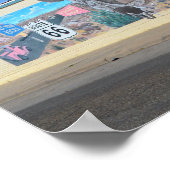"伝説的な道路壁画、ルート66、チュンカリ ポスター (角)