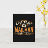 伝説的な郵便配達人は郵便局員のレティ退職したーを持っている カード (黄色い花)