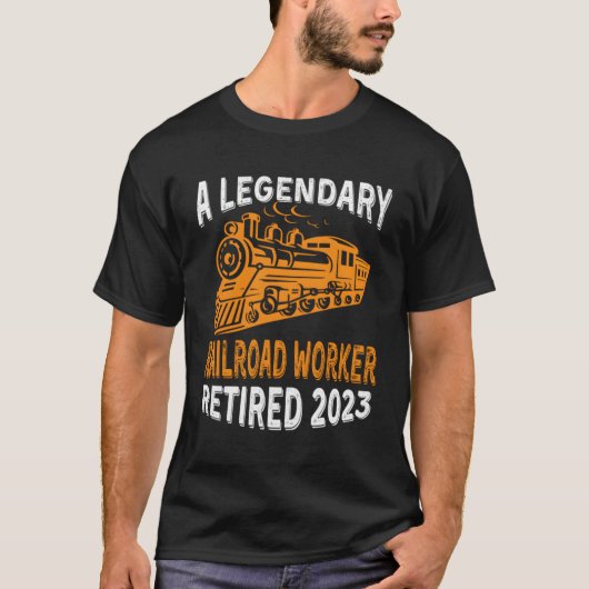 伝説的な鉄道退職した労働者2023レティレPy Tシャツ (正面)