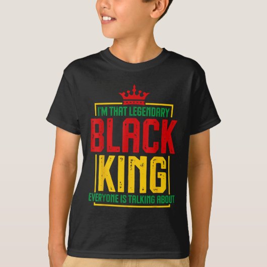 伝説的な黒王アフリカ系アメリカ人ホイスト Tシャツ (正面)