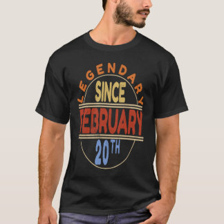伝説的な2月20日ヴィンテージ誕生日 Tシャツ