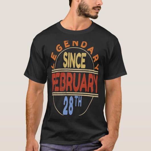 伝説的な2月28日ヴィンテージ誕生日 Tシャツ (正面)