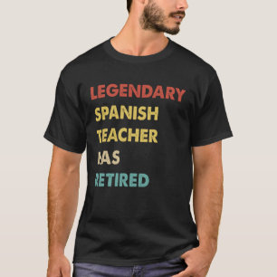 伝説的スペインの先生が持つ退職した Tシャツ
