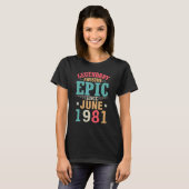 伝説的素晴らし叙事詩1981年6月から誕生日41 Tシャツ (正面フル)
