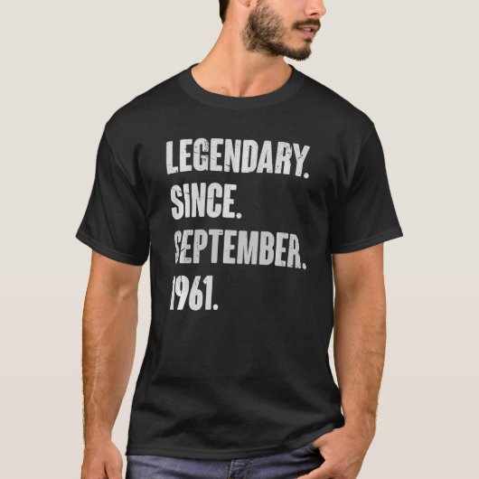 伝説的1961年9月以来61歳B Tシャツ (正面)