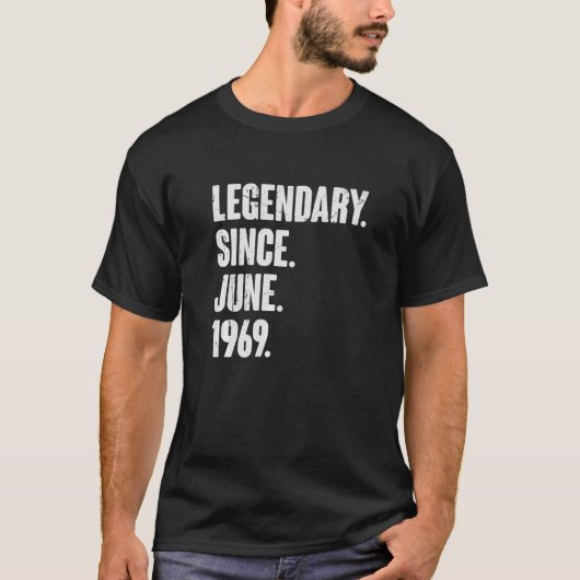 伝説的1969年6月以来53歳53誕生 Tシャツ (正面)