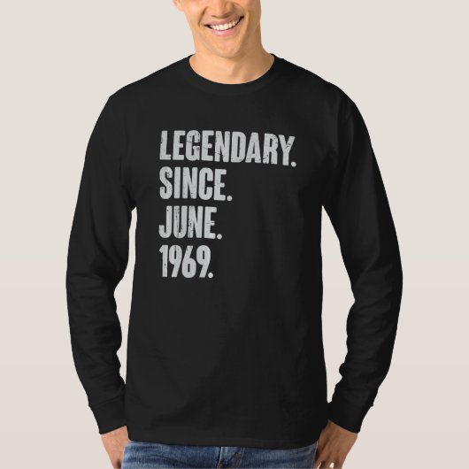 伝説的1969年6月以来53歳53誕生 Tシャツ (正面)
