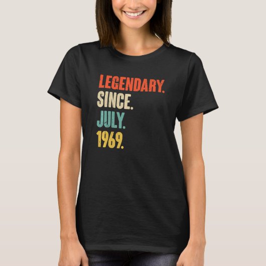 伝説的1969年7月以来53歳53誕生 Tシャツ (正面)
