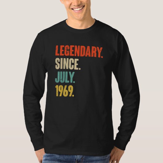 伝説的1969年7月以来53歳53誕生 Tシャツ (正面)