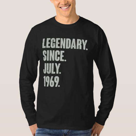 伝説的1969年7月以来53歳53誕生 Tシャツ (正面)