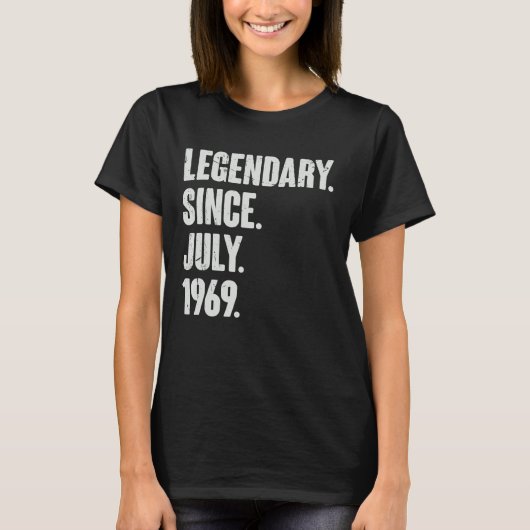 伝説的1969年7月以来53歳53誕生 Tシャツ (正面)