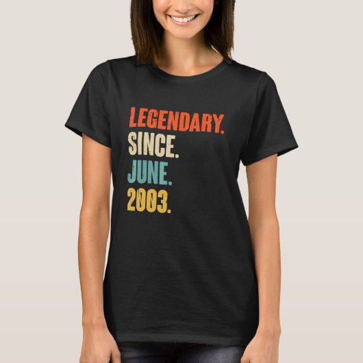 伝説的2003年6月19歳19誕生 Tシャツ (正面)
