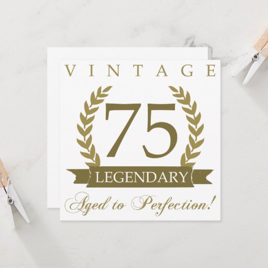 伝説的75誕生日 カード (正面/裏面インサイチュ)