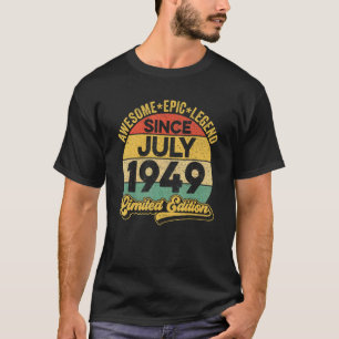 伝説素晴らし1949年7月73日誕生日73Ye Tシャツ