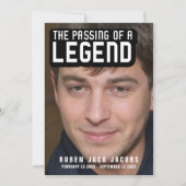 伝説葬儀写真テンプレート招待状 案内状 (正面)