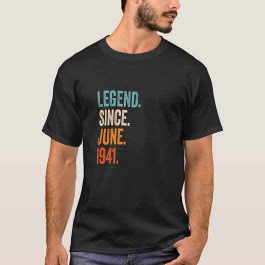 伝説1941年6月82日誕生日 Tシャツ (正面)
