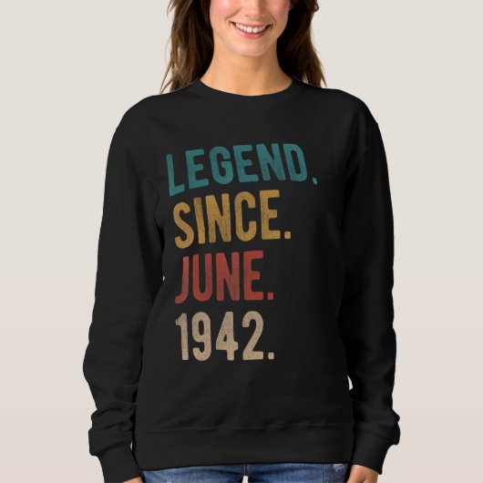 伝説1942年6月以来80歳80誕生 スウェットシャツ (正面)