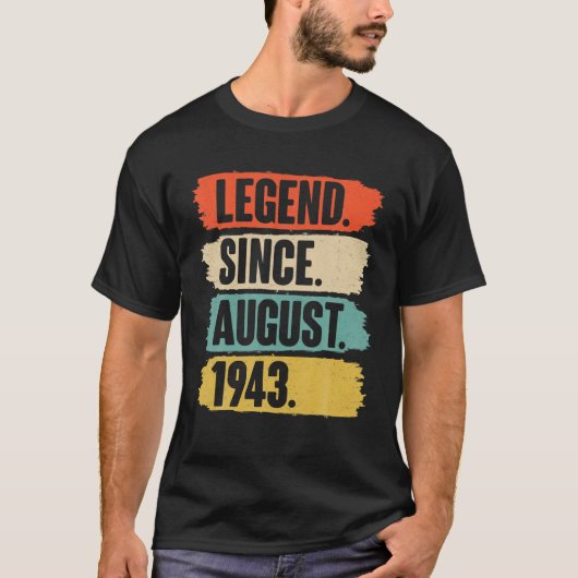 伝説1943威厳がある誕生日以来 – 贈り物78 Ye Tシャツ (正面)