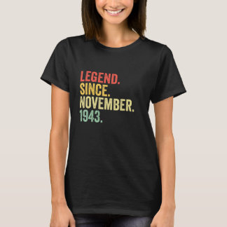 伝説1943年11月以来79歳バレ Tシャツ
