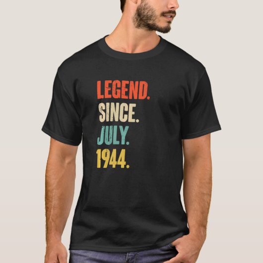 伝説1944年7月以来78歳のギフト78th Birt Tシャツ (正面)