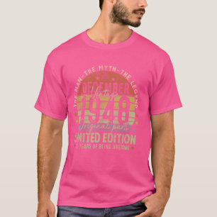 伝説1948年12月以来レトロ76番目の誕生日不機嫌 Tシャツ