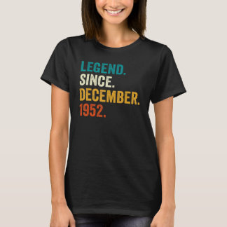 伝説1952年12月70誕生日70年 Tシャツ