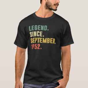 伝説1952年9月70日誕生日70年 Tシャツ