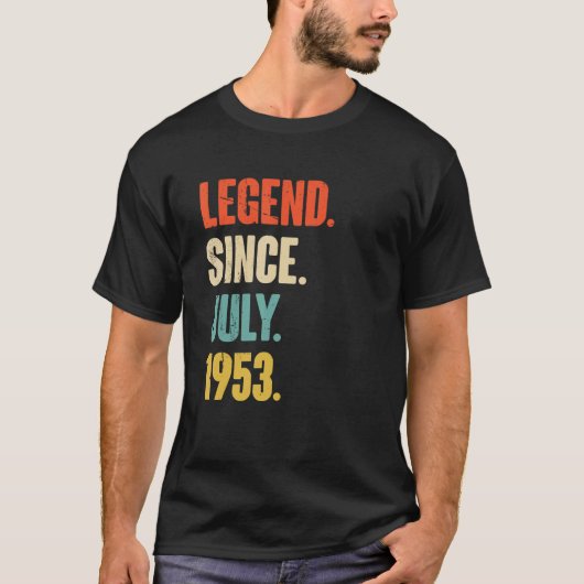 伝説1953年7月以来69歳の贈り物69th Birt Tシャツ (正面)