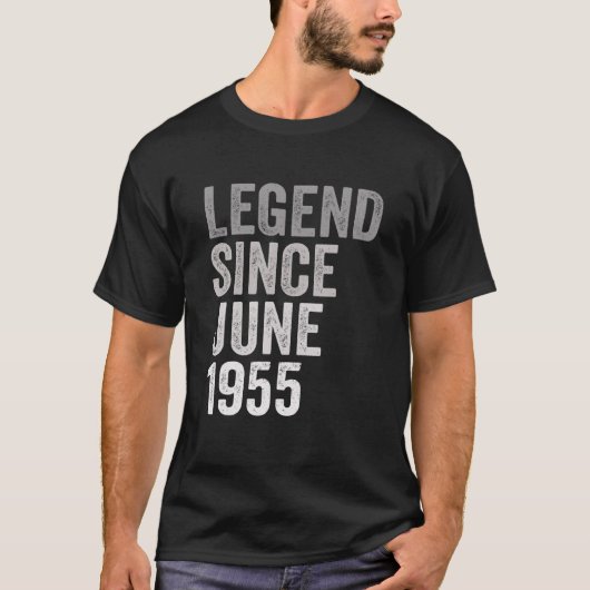 伝説1955年6月素晴らし66歳B Tシャツ (正面)