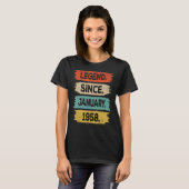伝説1958年1月65歳65歳 Tシャツ (正面フル)