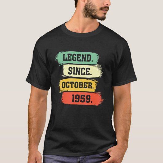 伝説1959年10月u2013ハッピーバースデー tシャツ (正面)