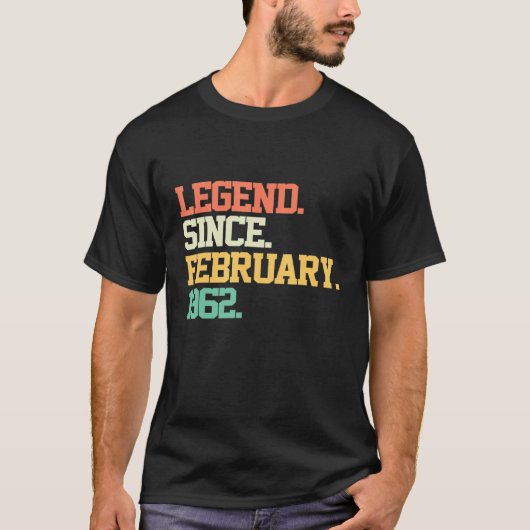 伝説1962年2月以来60誕生日60年 Tシャツ (正面)