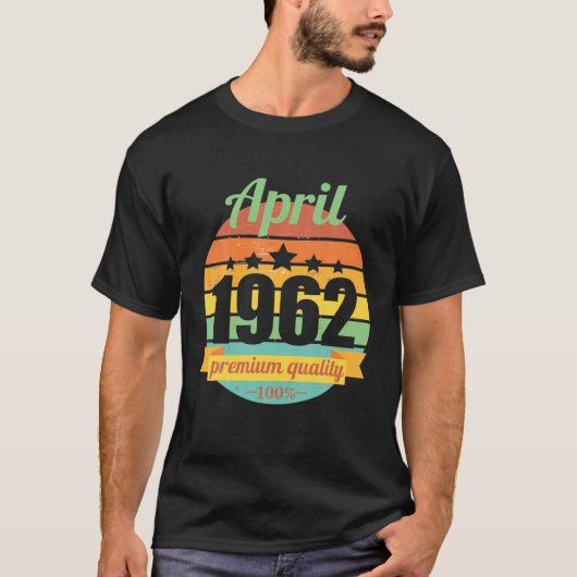 伝説1962年4月60年60代60年誕生日 Tシャツ (正面)