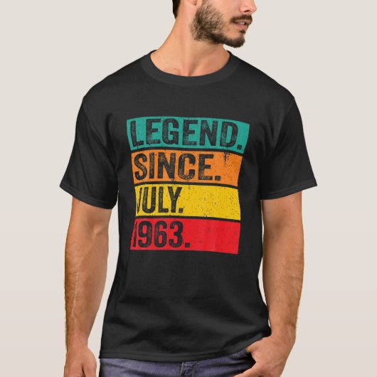 伝説1963年7月59日誕生日59歳 Tシャツ (正面)