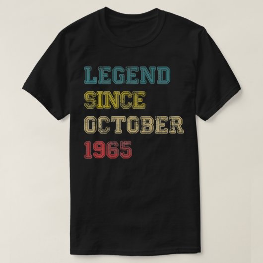 伝説1965年10月以来Tee 55誕生日ギフト5 Tシャツ (デザイン正面)