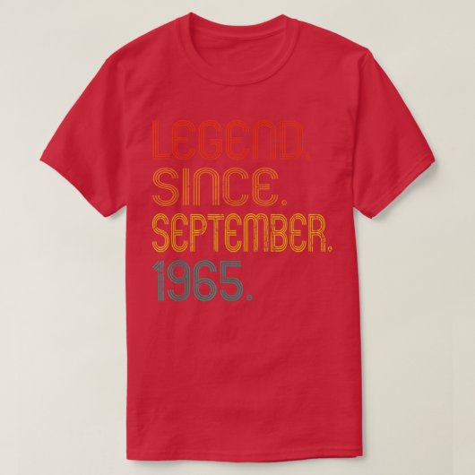 伝説1965年9月以来57歳の贈り物57t tシャツ (デザイン正面)