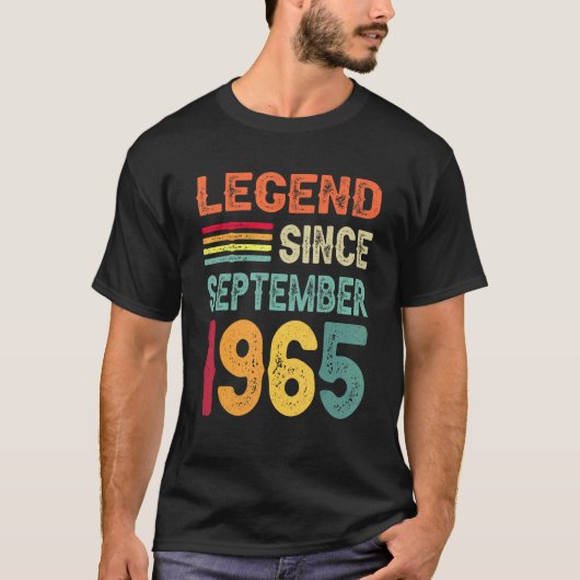 伝説1965年9月以来57誕生日57年 Tシャツ (正面)