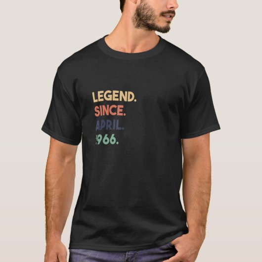 伝説1966年4月誕生日 Tシャツ (正面)