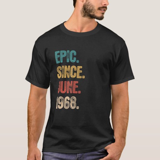 伝説1968年6月以来54歳54誕生日 Tシャツ (正面)