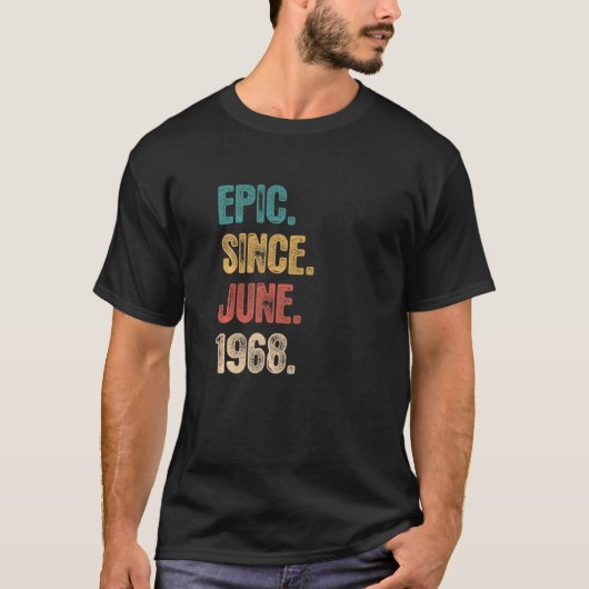 伝説1968年6月以来54歳54誕生日 Tシャツ (正面)