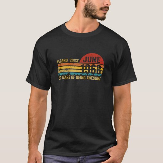 伝説1968年6月53日誕生日53歳 Tシャツ (正面)