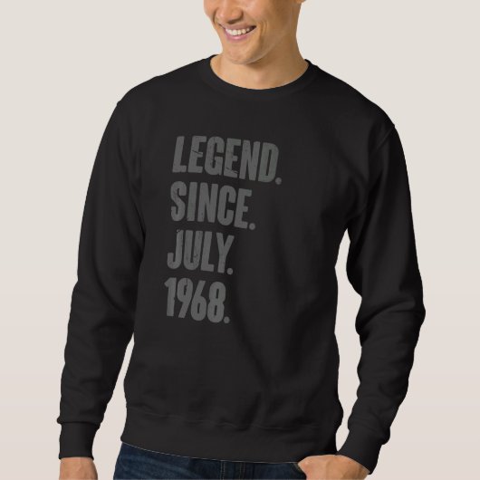 伝説1968年7月以来54歳54誕生日 スウェットシャツ (正面)