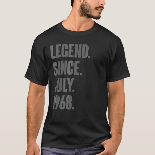 伝説1968年7月以来54歳54誕生日 Tシャツ (正面)