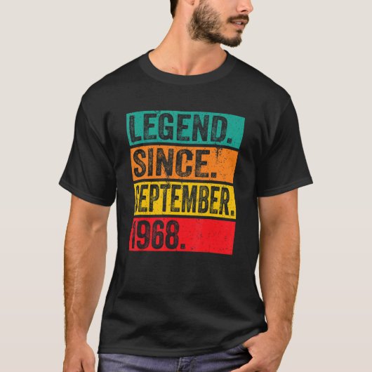 伝説1968年9月以来54誕生日54年 Tシャツ (正面)